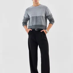Snitch Men Grey Textured Sweaters image 5