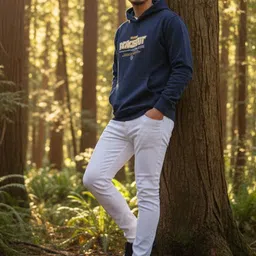 STARFOX Men Typography Printed Hooded Sweatshirt image 3