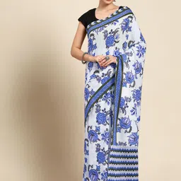 BUTA BUTI Floral Pure Cotton Saree-picture-18