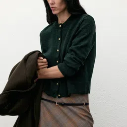 MANGO Knitted Button Cardigan-picture-40