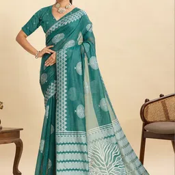 Kalista Ethnic Motifs Zari Silk Blend Saree-picture-24