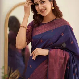 Jhumki creation Ethnic Motifs Woven Design Banarasi Saree image 2