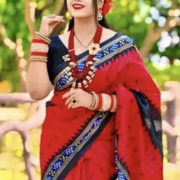 ETHNIC ODISHA HANDLOOM Ethnic Motifs Pure Cotton Sambalpuri Saree-picture-30