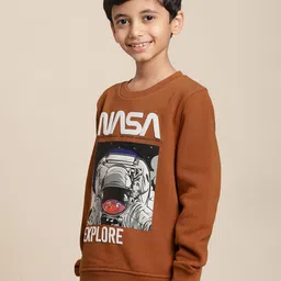 Kids Ville Boys NASA Printed Sweatshirt image 3