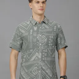Voi Jeans Men Slim Fit Opaque Printed Casual Shirt-image-93