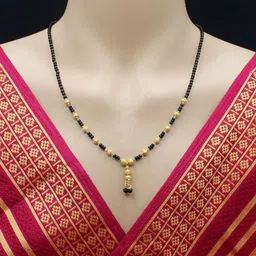 SONI DESIGNS Gold-Plated Brass Artificial Stones & Beads Mangalsutra-picture-31