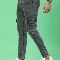 V-Mart Men Regular Fit Mid-Rise Light Fade Stretchable Jeans image 3