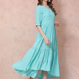 Rangriti Floral A-Line Midi Dress image 2