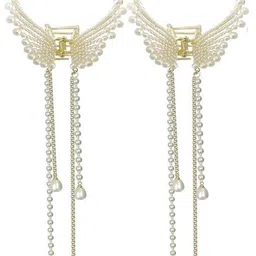 Watch junction Women Set of 2 Butterfly Shape Embellished Claw Clip-image-71