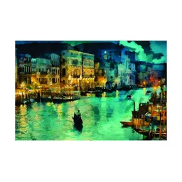 Inephos Green & Brown Abstract Printed Canvas Beautiful Nature Modern Art Wall-picture-34