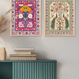 Kotart Brown & Yellow 2 Piece Wood Floral and Botanical Wall Paintings image 5