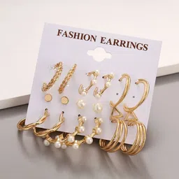 DressBerry Geometric Hoop Earrings image 5