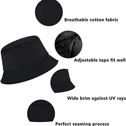 Adorazone Boys Grey Melange Solid Bucket Hat image 3