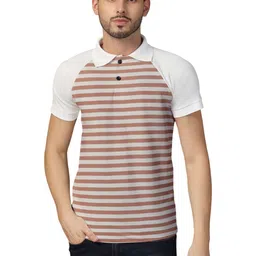 BEYOU FASHION Men Striped Polo Collar T-shirt-picture-40
