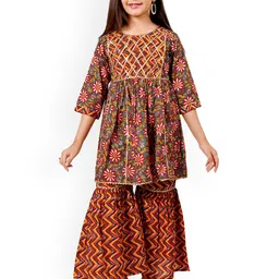 Arshia Fashions Girls Floral Printed Kurti with Sharara-picture-20