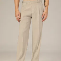 DENNISON Men Comfort Easy Wash Pleated Trousers-image-66