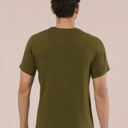 HRX by Hrithik Roshan Men Solid Round Neck Cotton T-shirt image 4