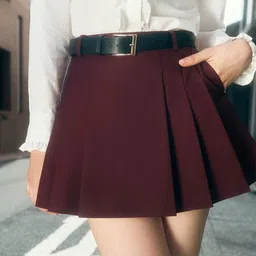 LULU & SKY Pleated A-line Mini Skirt-picture-14