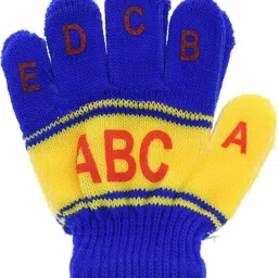 ketkar Unisex Kids Striped Winter Gloves image 4