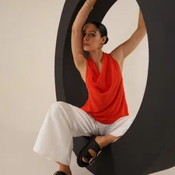 Peach Flores Women Ballerinas with Bows Flats-picture-17