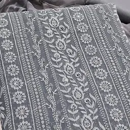 Peachmode Embroidered Silk Georgette Unstitched Dress Material image 3