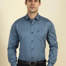 Allen Solly Men Slim Fit Floral Printed Pure Cotton Formal Shirt-picture-29