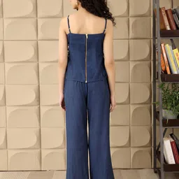 Ambraee Workwear2025 Strappy Cotton Top With Trouser Co-Ords Set image 3