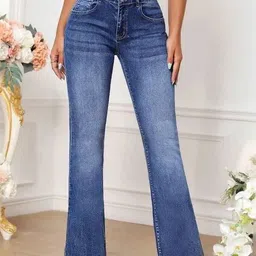 STEPLE DENIMS Women Bootcut High-Rise Light Fade Jeans-picture-26