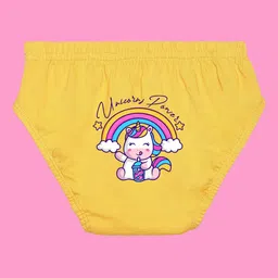 NUSYL Girls Pack of 3 Printed Cotton Basic Briefs NUGCBRFPO3.0011 image 2