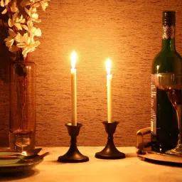 Voidrop Set Of 2 Black Aluminium Candle Holder image 1