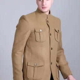 hood culture Men Self Design Single Breasted Casual Blazer image 2