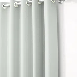 Story@home Grey Set of 3 Black Out Door Curtain image 4