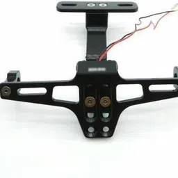imad trading Adjustable Licence Plate Bracket Fits All Bike Tail Tidy With Led Light Bike Number Plate image 4