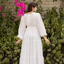 sarinku Georgette Stitched Anarkali Gown image 3