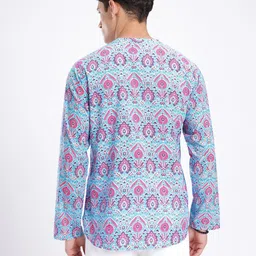 anouk rustic Men Printed Cotton Blend Straight Kurta image 4