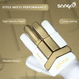 snaga County Premium Leather Batting Gloves, Cut Fingered Gloves For Youth Batting Gloves image 5