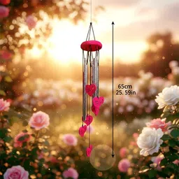 shop fusion Romantic Wind Chimes for Love – Ideal Gift for Couples at Home Steel Windchime image 2