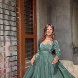 rasutakshvi Silk Blend Stitched Anarkali Gown-picture-14