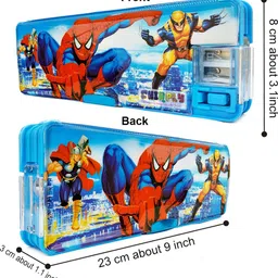 chirply Magnetic Large Size SPIDER MAN Art Plastic Pencil Box image 3