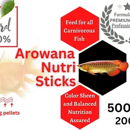 foodie puppies WA Arowana Nutri Sticks - 200g | Floating Pellets| Feed for All Carnivorous Fish Fish, Shrimp 0.2 kg Dry Adult, New Born, Senior, Young Fish Food image 2
