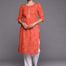 Libas Women Bandhani Printed Gotta Patti Kurta-picture-11