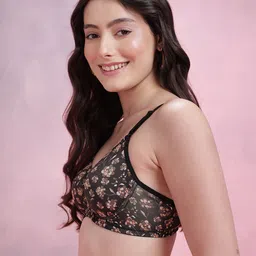 DressBerry Floral Printed Medium Coverage Lightly Padded T-shirt Bra DRM-DB-ETC35A-DLMLA image 3