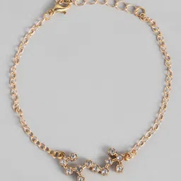 Peora Gold Plated Scorpio Horoscope Zodiac Sign Pendant & Bracelet Combo image 5
