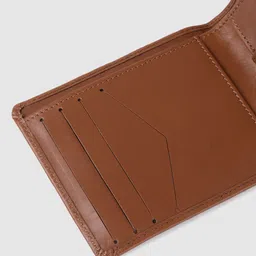 Hidesign Men Tan Brown Solid Leather Two Fold Wallet image 5