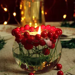 TIED RIBBONS Set Of 50 Cherries Christmas Decor image 3