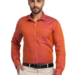 Park Avenue Orange Slim Fit Shirt-picture-10