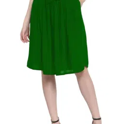 PATRORNA Dark Green Midi Skirt-image-23