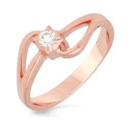 Malabar Gold and Diamonds 18k Rose Diamond Ring for Women-picture-33