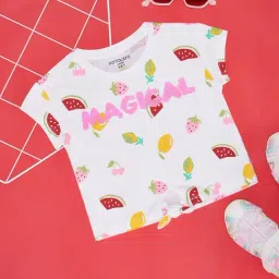 Pantaloons Junior Kids White Cotton Printed T-Shirt-picture-38