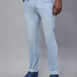 Cantabil Light Blue Cotton Regular Fit Jeans image 3